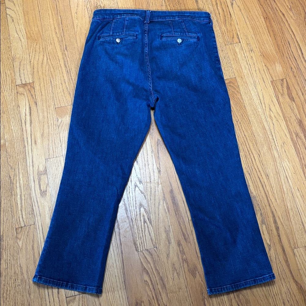 Maeve Anthropologie Dark Wash Stretch Jeans High-Rise Straight Leg Women Size 32 - Picture 3 of 16